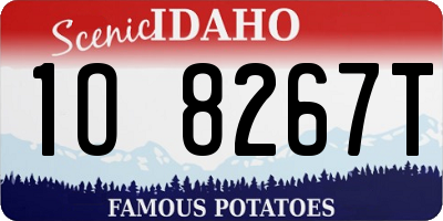 ID license plate 1O8267T