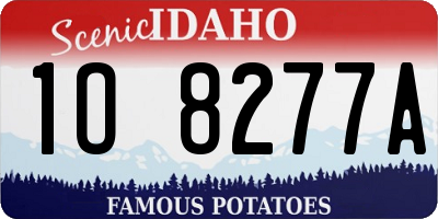 ID license plate 1O8277A