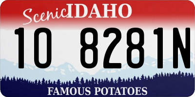 ID license plate 1O8281N