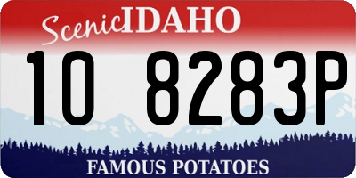ID license plate 1O8283P