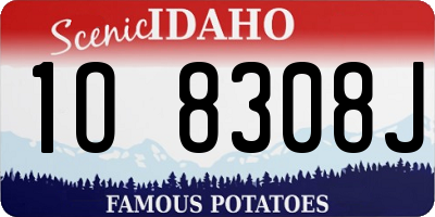 ID license plate 1O8308J