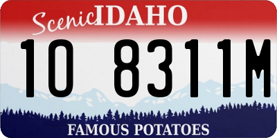 ID license plate 1O8311M