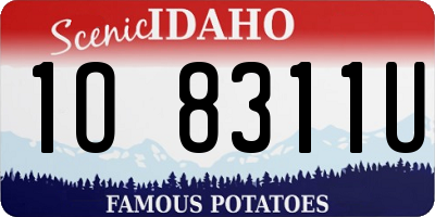 ID license plate 1O8311U