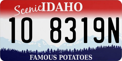 ID license plate 1O8319N