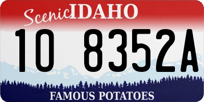 ID license plate 1O8352A
