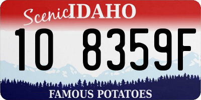 ID license plate 1O8359F