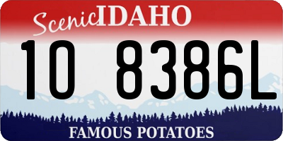 ID license plate 1O8386L