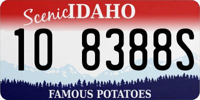 ID license plate 1O8388S