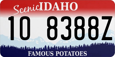 ID license plate 1O8388Z