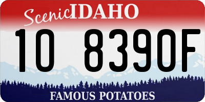 ID license plate 1O8390F