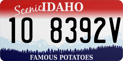 ID license plate 1O8392V