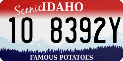 ID license plate 1O8392Y