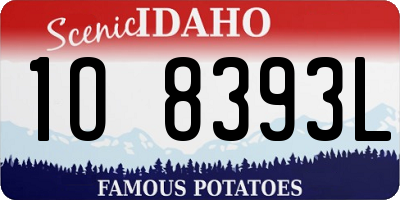 ID license plate 1O8393L