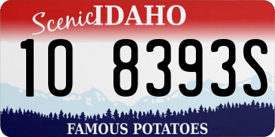 ID license plate 1O8393S