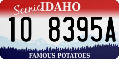ID license plate 1O8395A