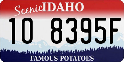ID license plate 1O8395F