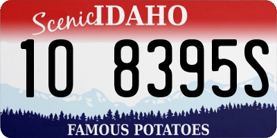 ID license plate 1O8395S