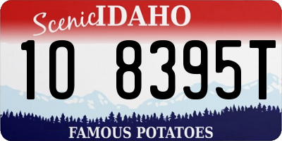 ID license plate 1O8395T