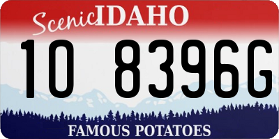 ID license plate 1O8396G
