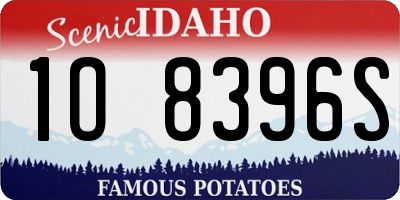 ID license plate 1O8396S