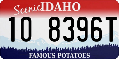 ID license plate 1O8396T