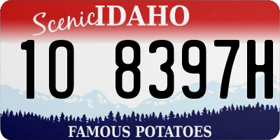 ID license plate 1O8397H