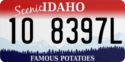 ID license plate 1O8397L