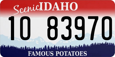 ID license plate 1O8397O