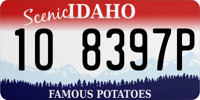 ID license plate 1O8397P