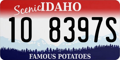 ID license plate 1O8397S