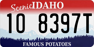 ID license plate 1O8397T