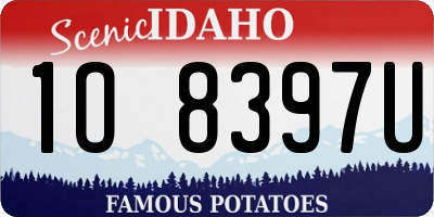 ID license plate 1O8397U