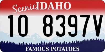 ID license plate 1O8397V