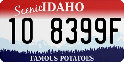 ID license plate 1O8399F