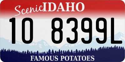 ID license plate 1O8399L