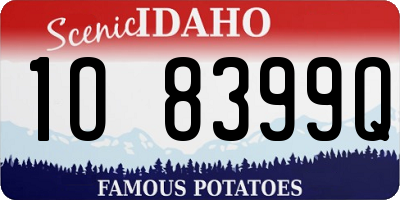 ID license plate 1O8399Q