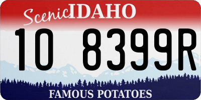 ID license plate 1O8399R