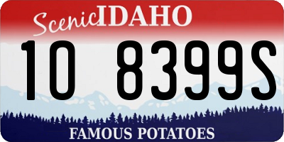 ID license plate 1O8399S