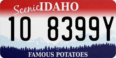 ID license plate 1O8399Y