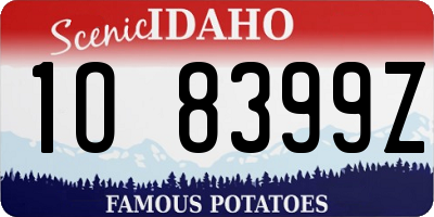 ID license plate 1O8399Z