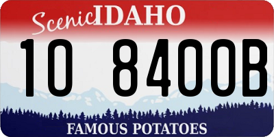 ID license plate 1O8400B