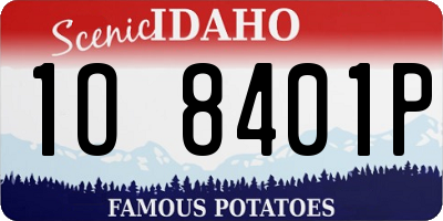 ID license plate 1O8401P