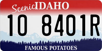 ID license plate 1O8401R