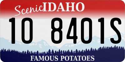 ID license plate 1O8401S