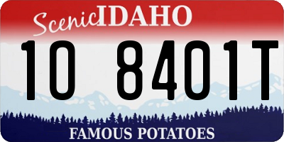 ID license plate 1O8401T