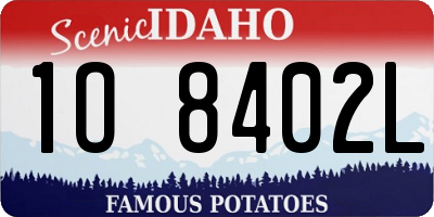 ID license plate 1O8402L