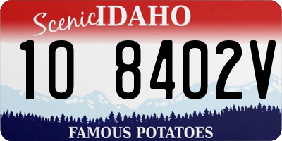 ID license plate 1O8402V