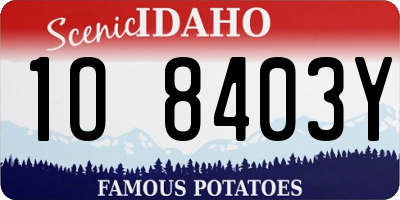 ID license plate 1O8403Y