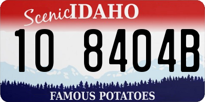 ID license plate 1O8404B