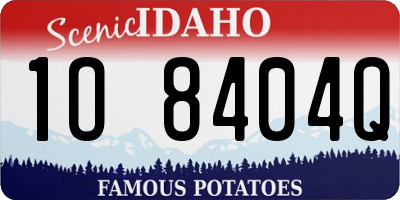 ID license plate 1O8404Q